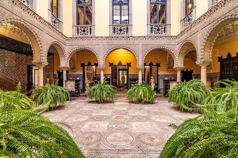 Patio of the Palace and Museum Palacio de la Condesa de Lebrija in Seville