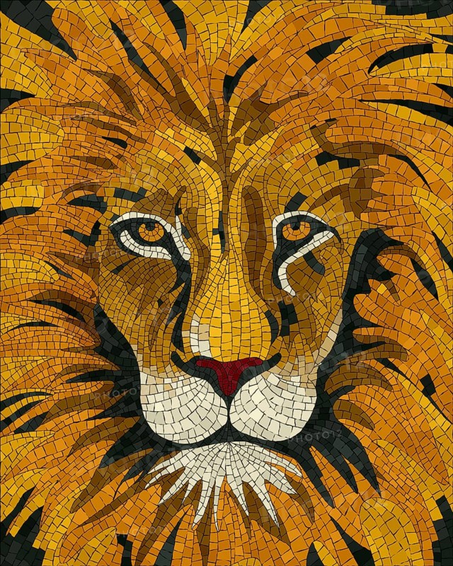 Lion mosaic