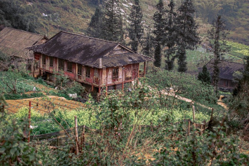 Traditional long house in the Genting Highlands in Pahang