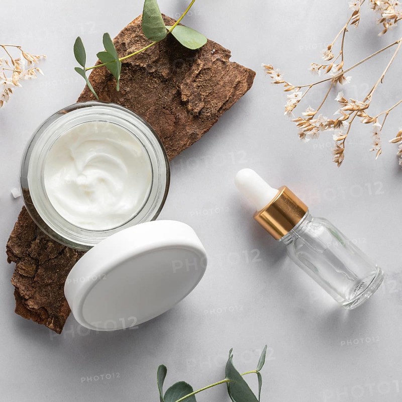 Natural products arrangement top view