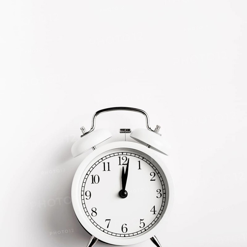 Front view beautiful retro clock