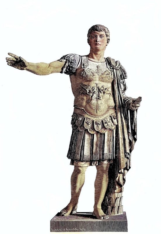 The ancient statue of a Gemanicus in the Lateran Museum in Rome