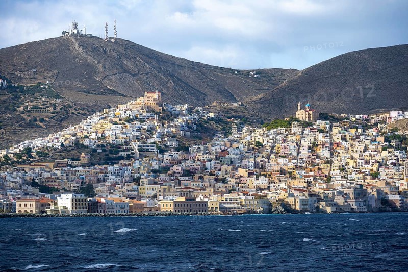 View of the town of Ermoupoli