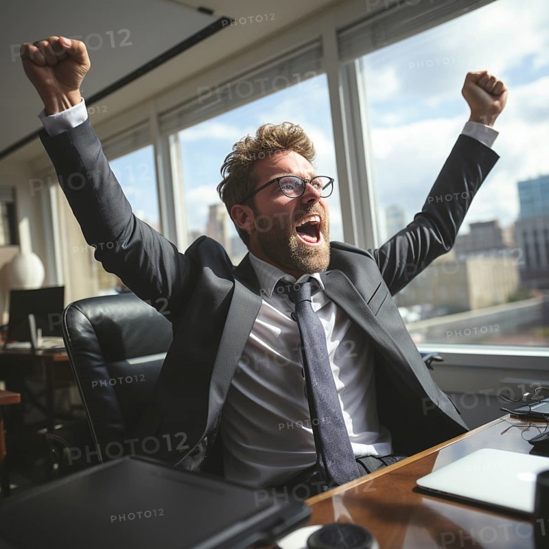 Successful businessman in the office