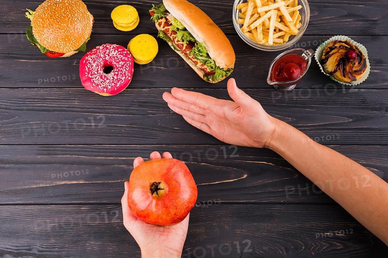 Healthy unhealthy food