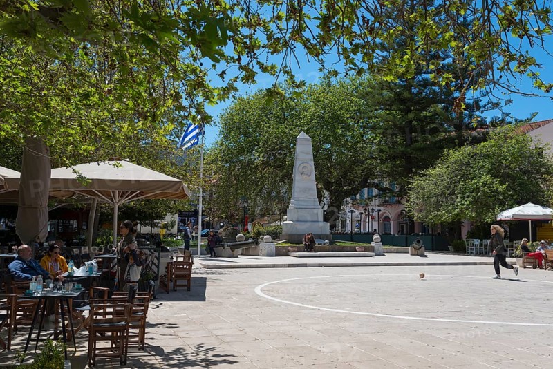 Monument to the Three Admirals of the Naval Battle of Navarino in the Central Square of Pylos