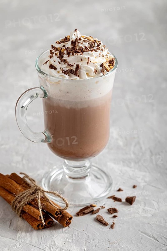 Close up view delicious hot chocolate