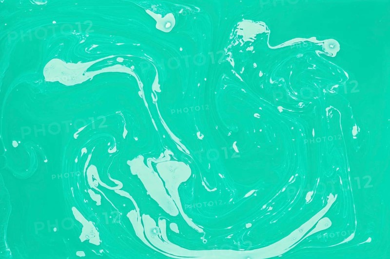 Overhead view paint green color backdrop