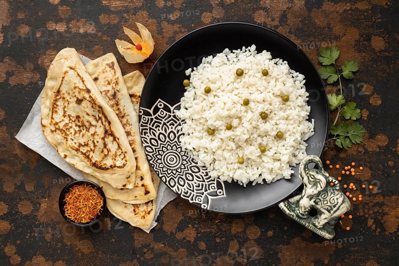Indian food assortment view
