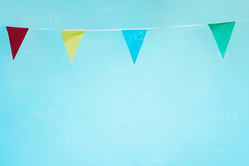 Colorful pennant garland