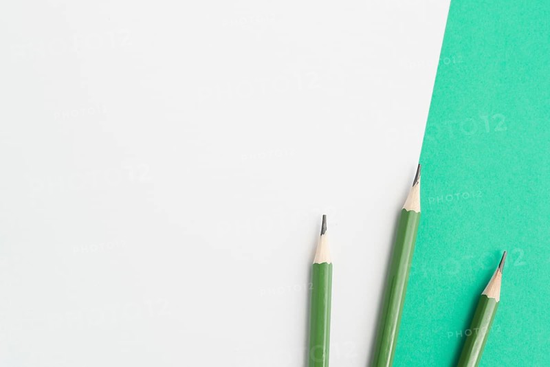 Green sharp pencils dual background