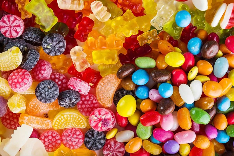 Heap bright candies