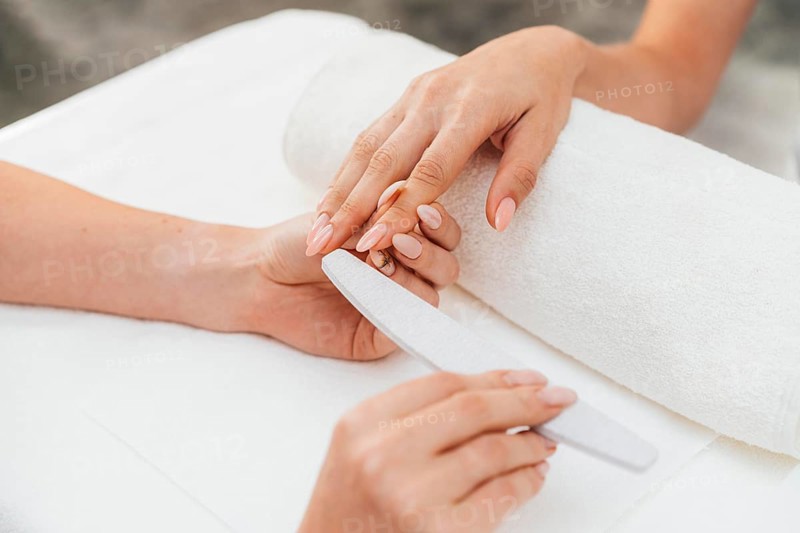 Nail hygiene care beautician client