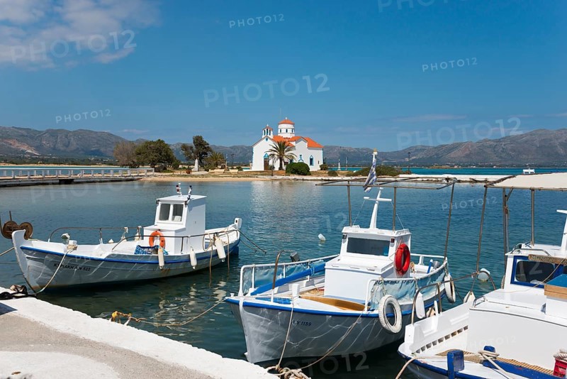 Port and Greek Orthodox Church of Saint Spiridon