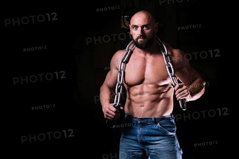 Man posing with chain