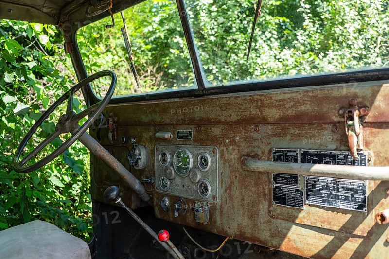 Old rusty jeep on the island of Terschelling