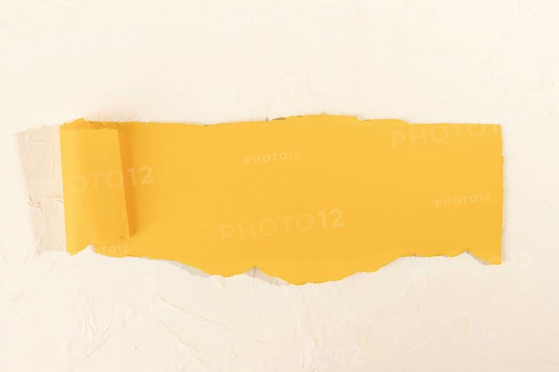 Crooked yellow strip paper pale rose background