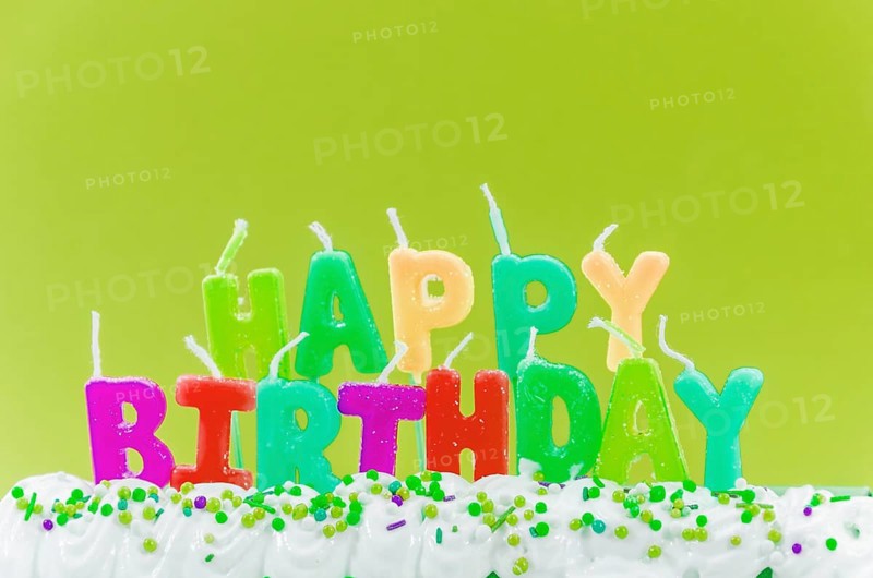 Colorful happy birthday candles