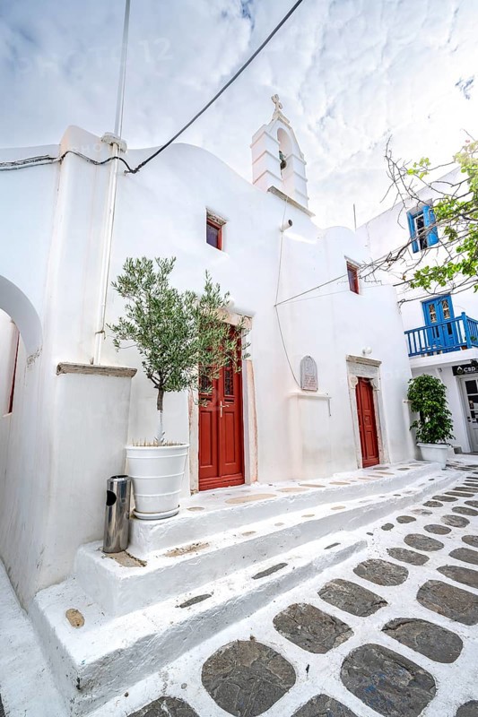 White Cycladic Greek Orthodox Church