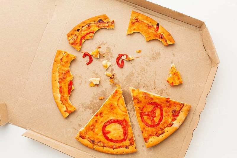 Leftover pizza food box
