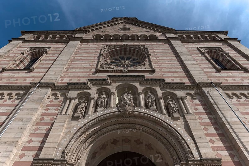 Main facade of Speyer Cathedral St Mary and St Stephen