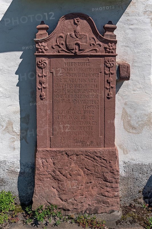Epitaph from 1806 at the former abbey of the Cistercian monks
