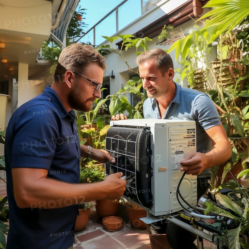 Handyman install a heat pump