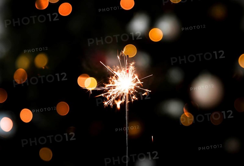 Sparkling bengal light new year party