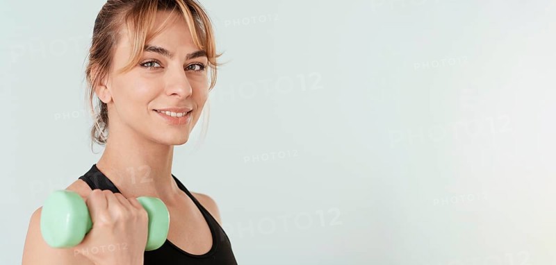 Woman doing sport home