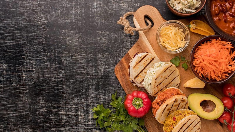 Food frame with copy space top view