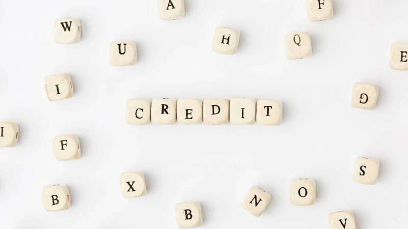 Credit written scrabble letters