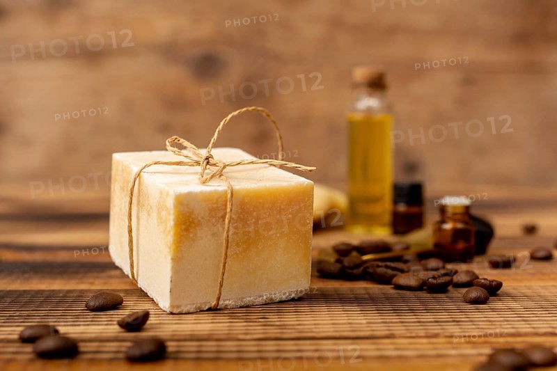 High angle home made soap