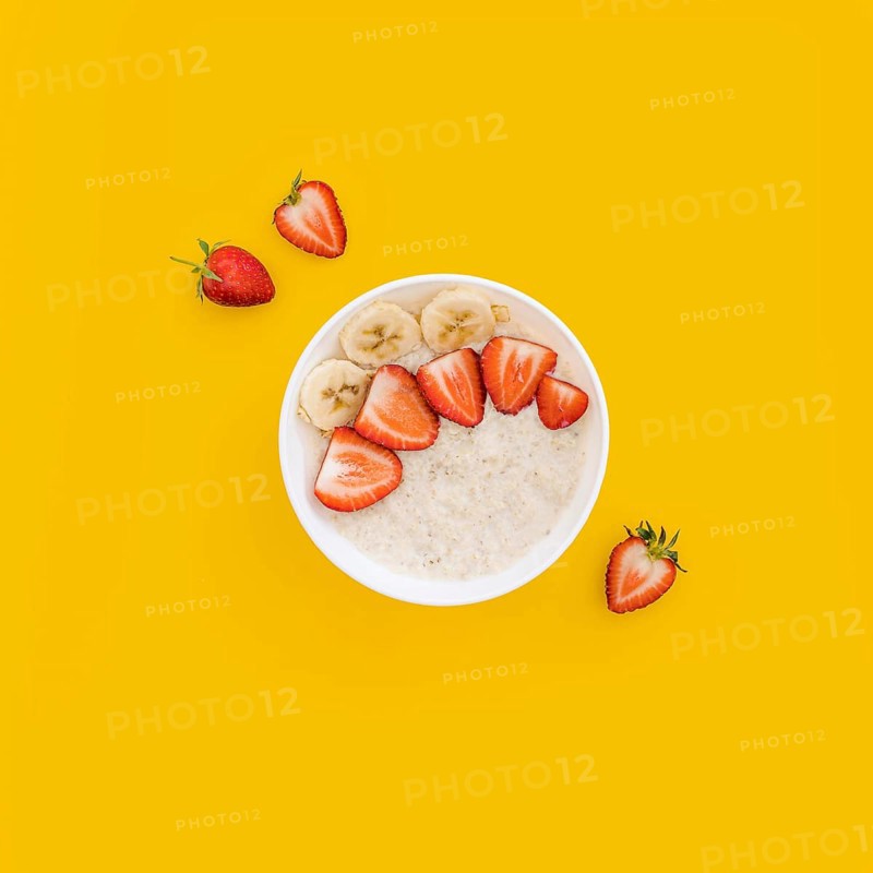 Bowl with cereals fruits