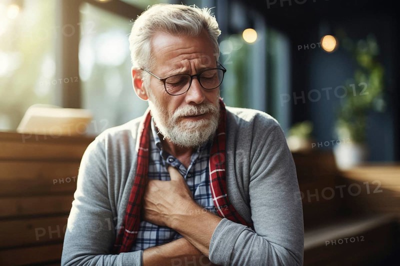 Elderly man with white hair