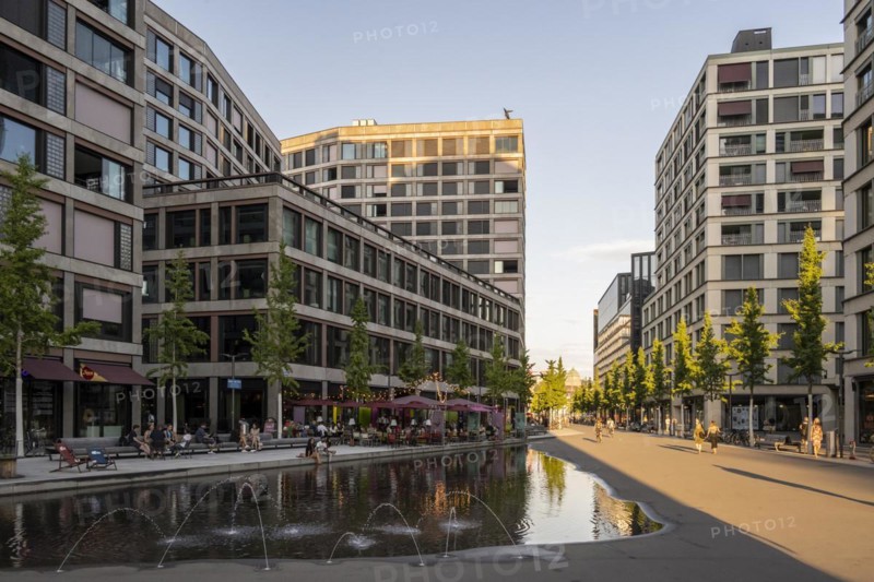 Europaallee with modern high-rise buildings