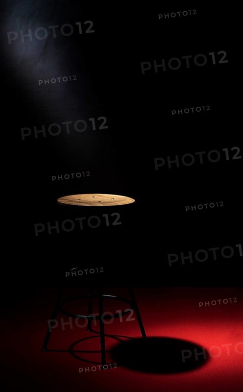 High angle chair with copy space spotlight