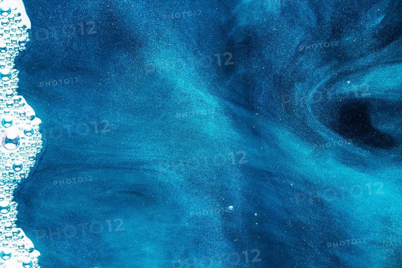 Bubbles cerulean water