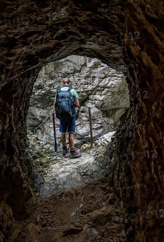 Mountaineer on the way through the Hoellentalklamm