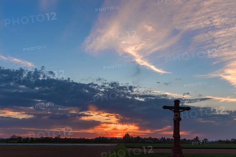 Evening atmosphere with Christ Cross