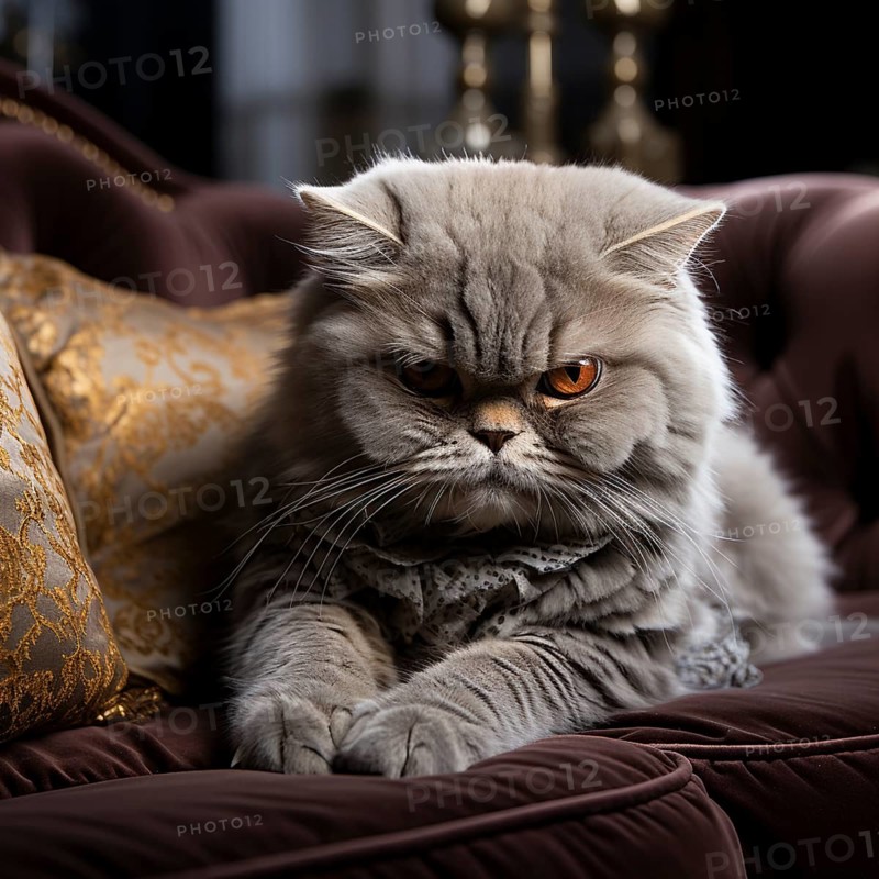 Domestic shows her the teeth and is angry and looks at the camera