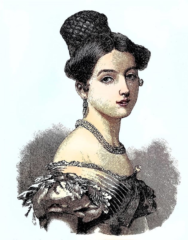 Queen Victoria on her accession to the throne in 1837