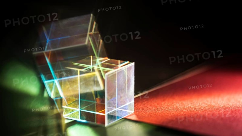 Abstract rainbow lights prism effect