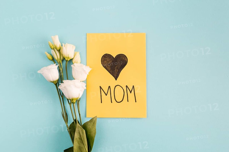 Holiday card with bunch flowers
