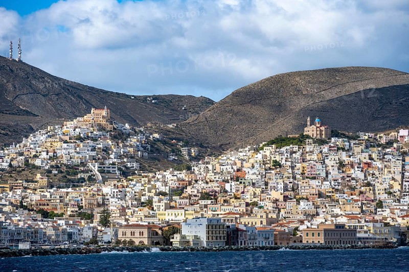 View of the town of Ermoupoli