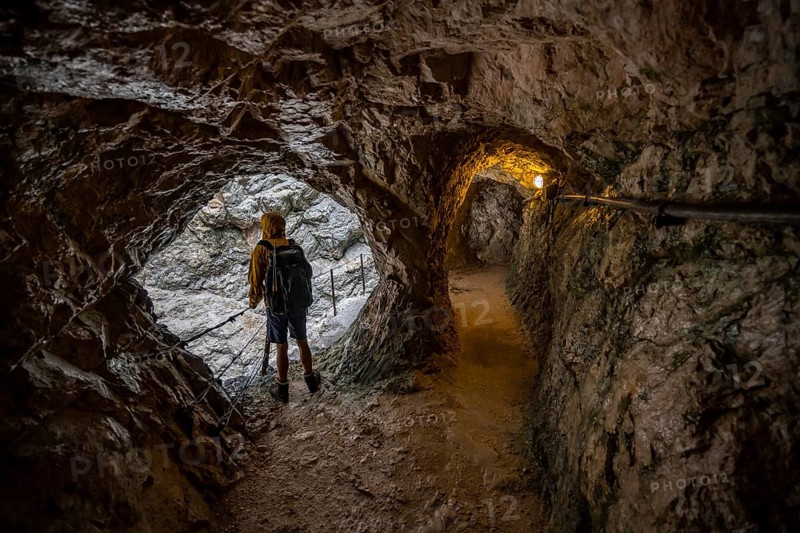 Climbers on their way through the Hoellentalklamm