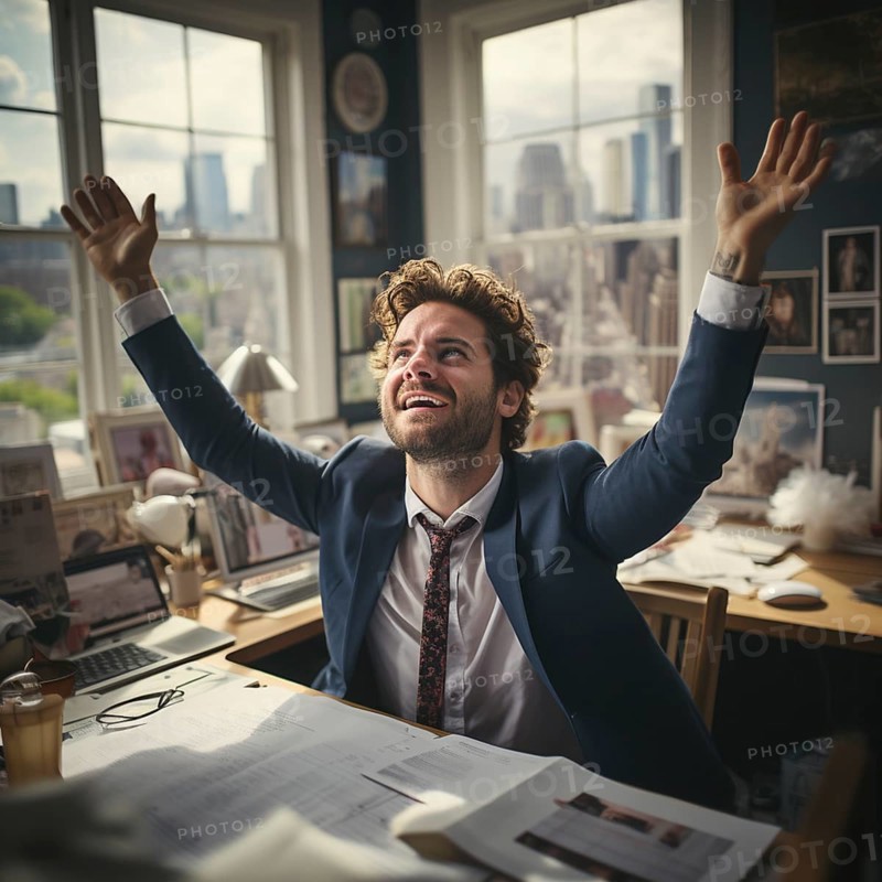 Successful businessman in the office
