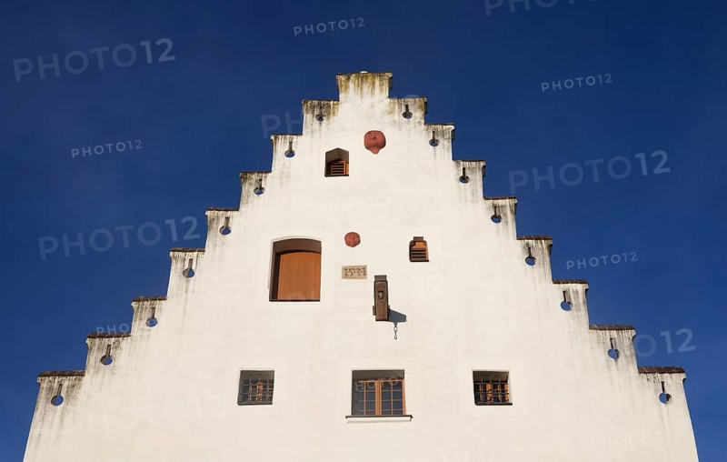 Salt house with stepped gable in the historic old town of Ceske Budejovice