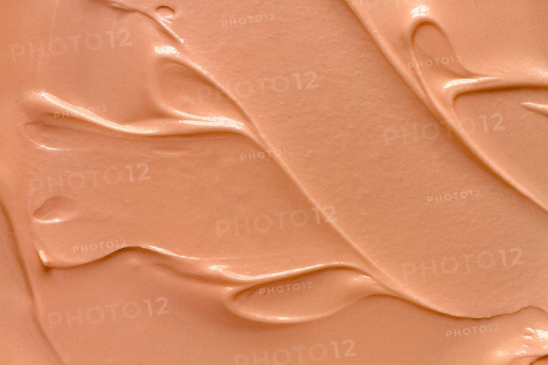 Top view beige acrylic paint