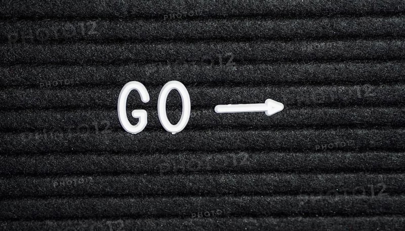 Arrow with go textile