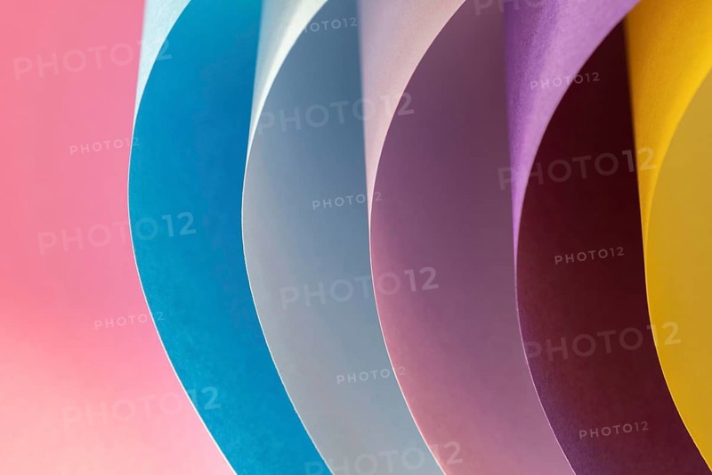 Curved layers colored papers